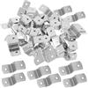 LIFKOME Clip Fissa Z in Ferro Argento 100 Pezzi per Supporto Tavoli e Cornici Resistente All'usura e Durevole