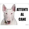 Lovelytiles BULL TERRIER attenti al cane mod 1 TARGA cartello IN METALLO (20X30)
