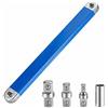 Generisch Offset Extension Wrench Set di chiavi di estensione offset con 4 adattatori, estensione a cricchetto da 39 cm per spazi ristretti, 1/4, 3/8 e 1/2, quadrilaterale, per auto e moto (39 cm