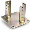 bricoleva.it Portapilastro con Angolari per Travi Gazebo - Staffa di Supporto per Pilastri - Base Tropicalizzata Zincata Gialla - In Differenti Dimensioni - 10x10 cm