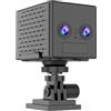 Fangxuee Mini Telecamera IP di Sorveglianza con Doppia Lente 4G HD, 3000 MAh, Visione Notturna PIR, Rilevamento del Movimento Umano, Videocamera di Sorveglianza