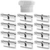 GERCAR 12x Cilindro a pomello con chiusura uguale 12 cilindri di chiusura 45/45 incluso 60 chiavi - 90 mm - Serratura a cilindro con funzione N+G set di 12 con chiusura uguale - Lunghezza: 90mm A:45 B