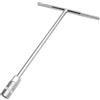 SENRISE - Chiave a bussola, a testa esagonale, lunga, 6-19 mm, con impugnatura a T, a portata profonda, 1 pz, argento