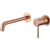 MICE COLLECTION MIICE GLM039/ORC Rubinetto da incasso monocomando per lavabo con montaggio a parete rubinetti da bagno per lavabo - Colore oro rosa spazzolato SERIE MONZA