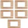 Electron 5 Placche, 3 moduli/posti, Compatibile Con Vimar Plana, colore legno chiaro, Placche In plastica di alta qualità, 100% compatibile con i supporti e i moduli originali
