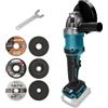 CDIYTOOL Smerigliatrice angolare senza fili per Makita 18 V, smerigliatrice angolare senza spazzole da 10000 giri/min, per ruote da 125 mm, 4 velocità variabili per smerigliatura, taglio, lucidatura