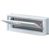 Fuchs Design Finestra di ventilazione (579x189x80 mm) bianca invece di 3 blocchi di vetro di dimensioni 19x19x8 cm - con zanzariera