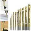 topolenashop PUNTE ACCIAIO SET DA 9 TRAPANO PER FORARE TITANIO LEGNO FERRO FRESARE FILETTARE