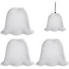 SOPOTUTU Paralume in Vetro E27 a Fiore per Lampada Sospensione | Opaco, Luce Diffusa e Meno Abbagliamento, 3 Pezzi per Soffitto, Camere e Sala da Pranzo