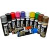 SÜDOR Set di 12 bombolette spray da 200 ml ad asciugatura rapida per graffiti e decorazioni. Nero, Bianco, Blu, Verde, Rosso, Giallo, Viola, Arancione, Rosa, Marrone, Grigio, Oro. (12 Colori)
