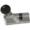 DIERRE CILINDRO CON 5 CHIAVI PADRONALI UNIVERSALE CHIAVE-CHIAVE DI SICUREZZA-NEOS PER PORTE BLINDATE A SPINGERE MARCA ATRA-DIERRE.MISURE A=30mm.B=50mm. A+B=80mm.Sistema di cifratura a 6 perni in acciaio inox