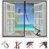 LRHRHR Zanzariera Magnetica Finestra, Rete Tenda Anti-Zanzare Porta Auto Chiusura, Facile da Installare, Per Corrido Porta Finestra-Black-A|| 31x55inch(80x140cm)