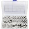 YUPVM Dadi nel Acciaio Inossidabile 2-56 un 3/8 Pollice-16 UNC Kit Assortimento di Dadi Esagonali per Viti Bulloni-280 Pezzi