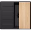 PRIMAGRAN Lavello da Cucina Tutto Nero 55x50cm, Lavandino in Granito a 1 vasca + Set di accessori, Lavabo da Cucina Incasso al Mobile 40cm - Copenhagen Top S063