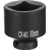 QUARKZMAN Presa Quadrata 4 Punti 1/2 Drive 30mm Presa Quadrata Metrica Impatto CR-MO Nera Standard Presa per Ruote Presa Pneumatica per Riparazioni Auto Manutenzione Meccanica Uso Domestico