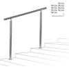 Sonnewelt Corrimano Acciaio Inox 100 * 4.2 * 106.5cm,0 traverse,Ringhiera con kit di installazione,Passamano per Interni o Esterni