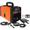TANIASHOP Saldatrice Multifunzione Filo Continuo MIG No GAS + MMA Elettrodo 600 Ampere per Fabbro Display Digitale Portatile Saldatura MIG MMA IGBT inverter include Maschera, Torcia e Bobina di Filo Animato