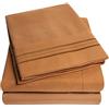 Sweet Home Collection My Sweet Home 1500 thread count 4PC Bed Sheet set Egyptian Quality Deep Pocket - tutte le dimensioni, 12 colori, Mocha, King