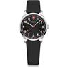 WENGER City Sport - Orologio da polso da donna, diametro di 34 mm, made in Switzerland, orologio analogico al quarzo, impermeabile fino a 50 m di profondità, cinturino in silicone, Nero