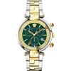 Versace Orologio da polso da donna al quarzo moda bracciale e cassa in acciaio inox di colore oro display analogico verde - VE2M00521