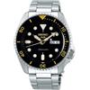 Seiko 5 Sports Orologio Analogico Automatico Uomo con Cinturino in Acciaio SRPD57K1, Nero, 7K1
