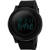 TONSHEN Fashion Unisex Grande Plastica Cassa Sport Orologi da Polso e Gomma Cinturino 50M Impermeabile Outdoor Militare Multifunzione LED Digitale Uomo e Donna Orologio
