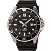 Casio, orologio da uomo in resina nera con quadrante nero, AW106-1AV