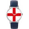 Toff London Orologio bandiera inglese da donna, cassa 38 mm, resistente all'acqua, movimento al quarzo progettato su misura, resistente all'acqua, alla moda