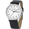 Eichmüller since 1950 Orologio da polso da uomo classico in acciaio inossidabile 38mm cinturino in vera pelle/metallo 5 ATM quarzo giorno e data