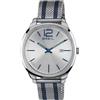 Breil Orologio UOMO CLUBS quadrante MONO-COLORE ARGENTO movimento SOLO TEMPO - 2 LANCETTE QUARZO e BRACCIALE ACCIAIO COLORATO ARGENTO, BLU TW1728