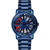 Gosasa Orologi da corsa da uomo, ruotabili, con mozzo ruota, in acciaio inox, impermeabili, in acciaio inox, Blu e rosso., moda sportiva