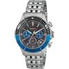 Breil Orologio UOMO MANTA 1970 quadrante MONO-COLORE NERO movimento CRONOGRAFO SOLARE e BRACCIALE ACCIAIO ARGENTO TW1820