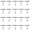 BESPORTBLE 20Pcs Tre Girelle da Pesca a 3 Vie Luminose a Forma di T Tripla Canna Rotante Perline Girevoli Perline Salwater Incrociata Attrezzatura da Pesca Connettore Accessori