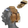 TACWJDM Custodia per Batteria E Contrappeso per Casco Tattico, Borsa Porta Accessori in Nylon 500D, Custodia per Batteria NVG per Casco MK2 con Gancio E Passante per Caccia Softair All'aperto(Brown)