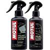 Motul MC Care - Kit di pulizia caschi, include M1 Helmet & Vision Clean da 250 ml + M2 Helmet Interior Clean da 250 ml