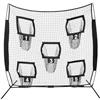 YNAADYH Rugby - Rete da lancio con 5 tasche, 2,13 x 2,13 m