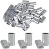 Vinfutin Manicotto a crimpare in alluminio, manicotti in alluminio a crimpare in lega di alluminio, connettore per tubo da pesca (diametro interno: 1,6 x 3,3 mm, 100 pezzi)