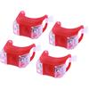 BESPORTBLE Luci LED per Bicicletta Mountain Bike Rosso, Design Innovativo in Silicone, per Aree Scarsa visibilità, Confezione da 4 Unitá Batterie Incluse