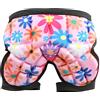 Cyrank Pantaloncini di Protezione dell'anca per Bambini Pantaloni, Anca di Protezione Imbottita 3D per Bambini Sci Skate Snowboard Pattinaggio a rotelle(Rosso)