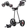 RELAX4LIFE Carrello da Golf a 3 Ruote, Compatto con Telaio di Ferro Robusto,Golf Cart Leggero e Pieghevole con Borsa in Rette e Portaombrelli, Facile da Trasportare,134 x 60 x 116 cm