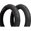 ECOVELO 2 Copertoni 12 1/2 X 1.75 2 1/4 (47-203) Neri per Mountain Bike Bambino | Pneumatico Nero per Bicicletta