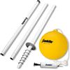 Franklin Sports Tetherball - Set Completo da Gioco Tetherball con Asta da 8 ', Corda + Palla Inclusa, Kit Portatile in Acciaio da Cortile + Kit da Spiaggia con Borsa per Il Trasporto, Colore: Bianco