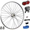 Taylor-Wheels Ruota anteriore per bicicletta da 28 pollici con dinamo a mozzo Shimano, set di luci a LED