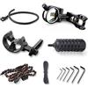 SHARROW Set di Accessori per Arco Compound per Tiro con L'Arco, Kit Mirini per Arco Incluso Mirino per Arco a 5 Pin, Riposo Freccia, Stabilizzatore, Peep Sight, Bow Sling, Corda D-Loop (Nero)