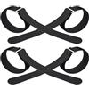 Uonlytech Nailon Metallo Ramponcini Scarpe Trekking Antiscivolo 4pezzi | Cinturino Regolabile per Scarpe e Stivali, Metallico, Pieghevole, Nero, per Running e Hiking