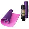 OcioDual Tappetino Yoga Antiscivolo con Tracolla e Borsa per il Trasporto, Pilates, Palestra, Fitness, Tappetino Yoga, TPE Ecologico + Cotone, Tappetino Ginnastica 183cm X 61cm X 6mm
