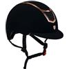 Equestro Casco da equitazione modello Eclipse plain velvet con calotta in velluto e sistema autoadattivo 53-55 cm