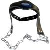 Sportech Italia - Cintura allenamento collo in Pelle, imbracatura imbottita testa per Workout Palestra Boxe Calisthenics Bodybuilding - Head Harness con catena di metallo