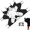 Generic Hocked Goal Goalie Target - Tiratore Precisione Pratica Tutor | Hockey Net Target con Cinghie Elastiche, Allenamento all'aperto con Porta in Metallo, Accessorio per Ice Street Field Hockey