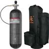 TUXING 4500psi Serbatoio di Aria in Fibra di Carbonio 6.8L con Borsa di Trasporto, Sistema di Aria Compressa PCP Paintball con Valvola Regolatrice Manometro per Fucili Aria PCP Ara Scuba
